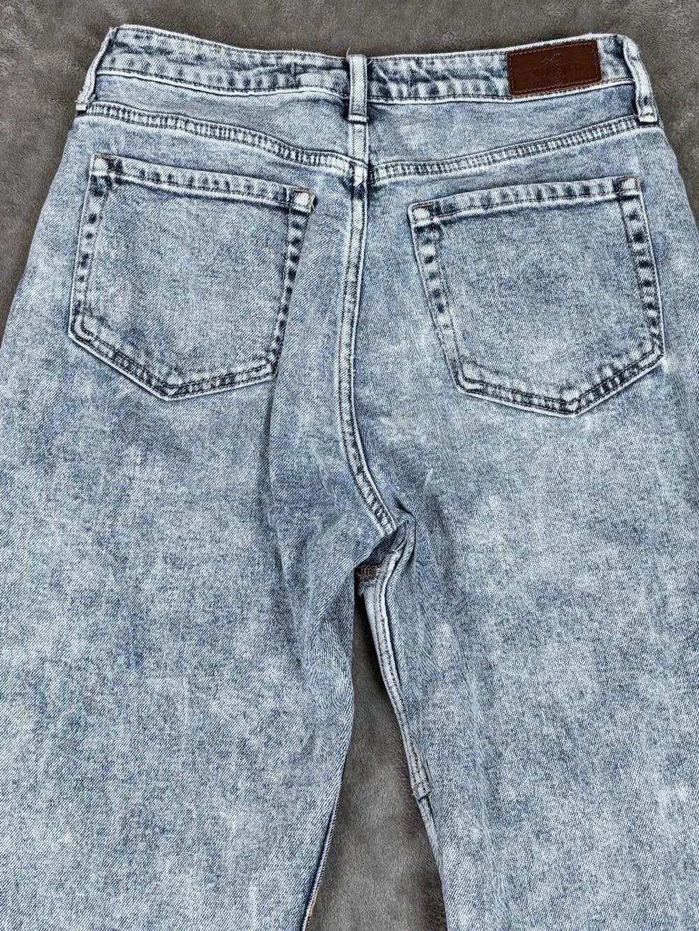 Hollister Patchwork Mom Jean Women's 5R 27x27 Ultra High Rise Y2K Boho Grunge
